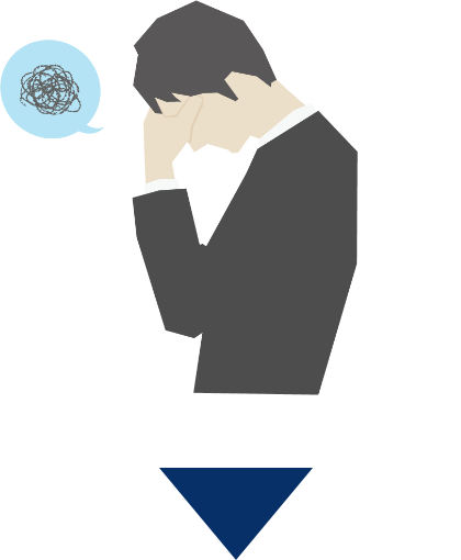 悩んでる人のイラスト